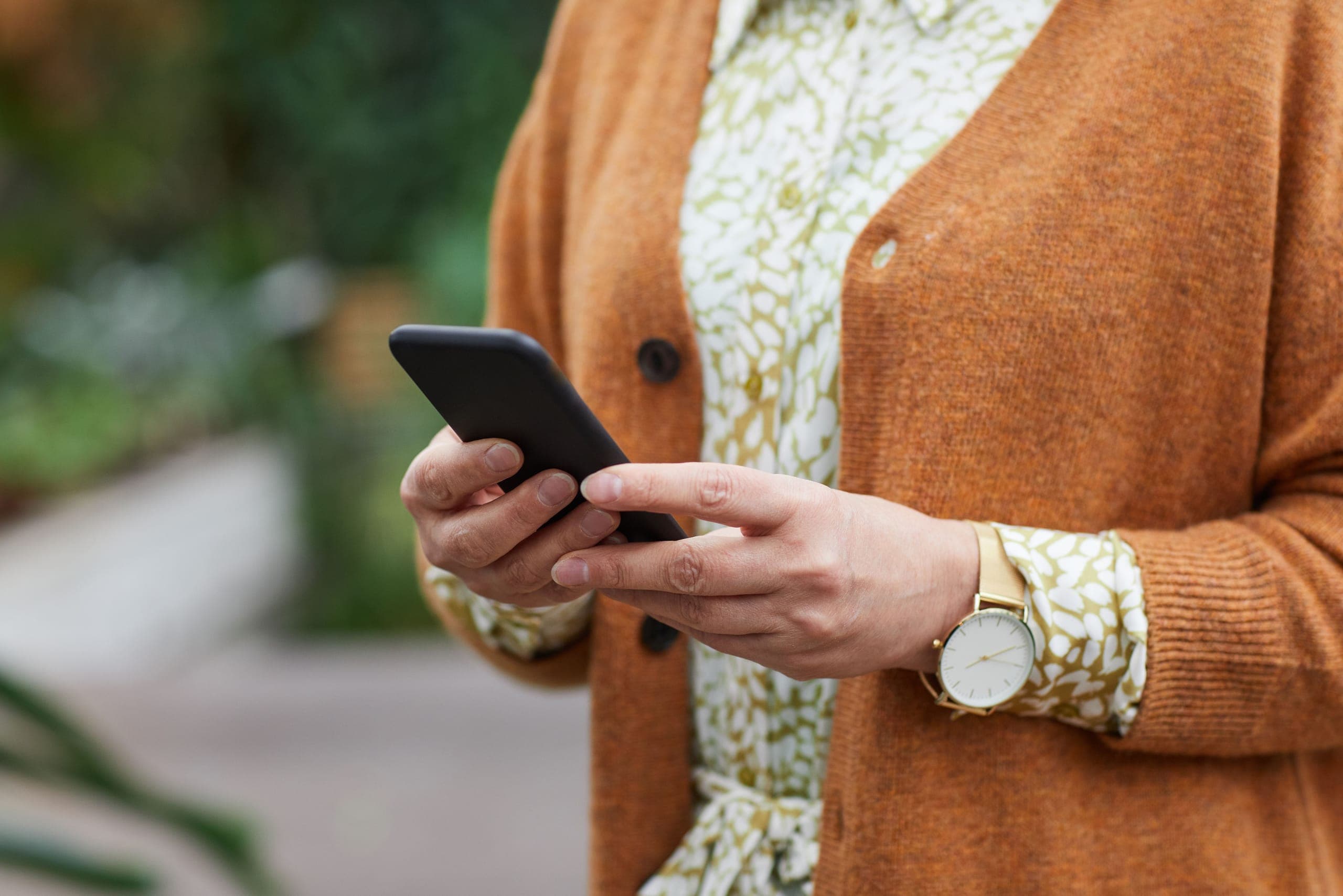 Suspicious text message on a phone screen