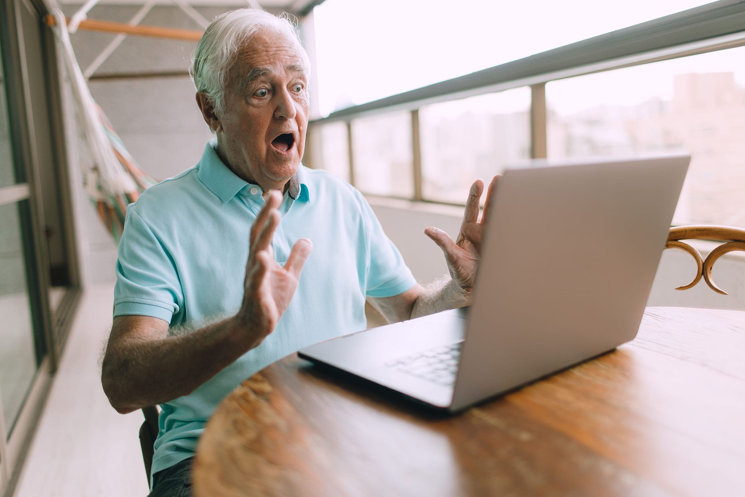 Person looking at a suspicious message on their device