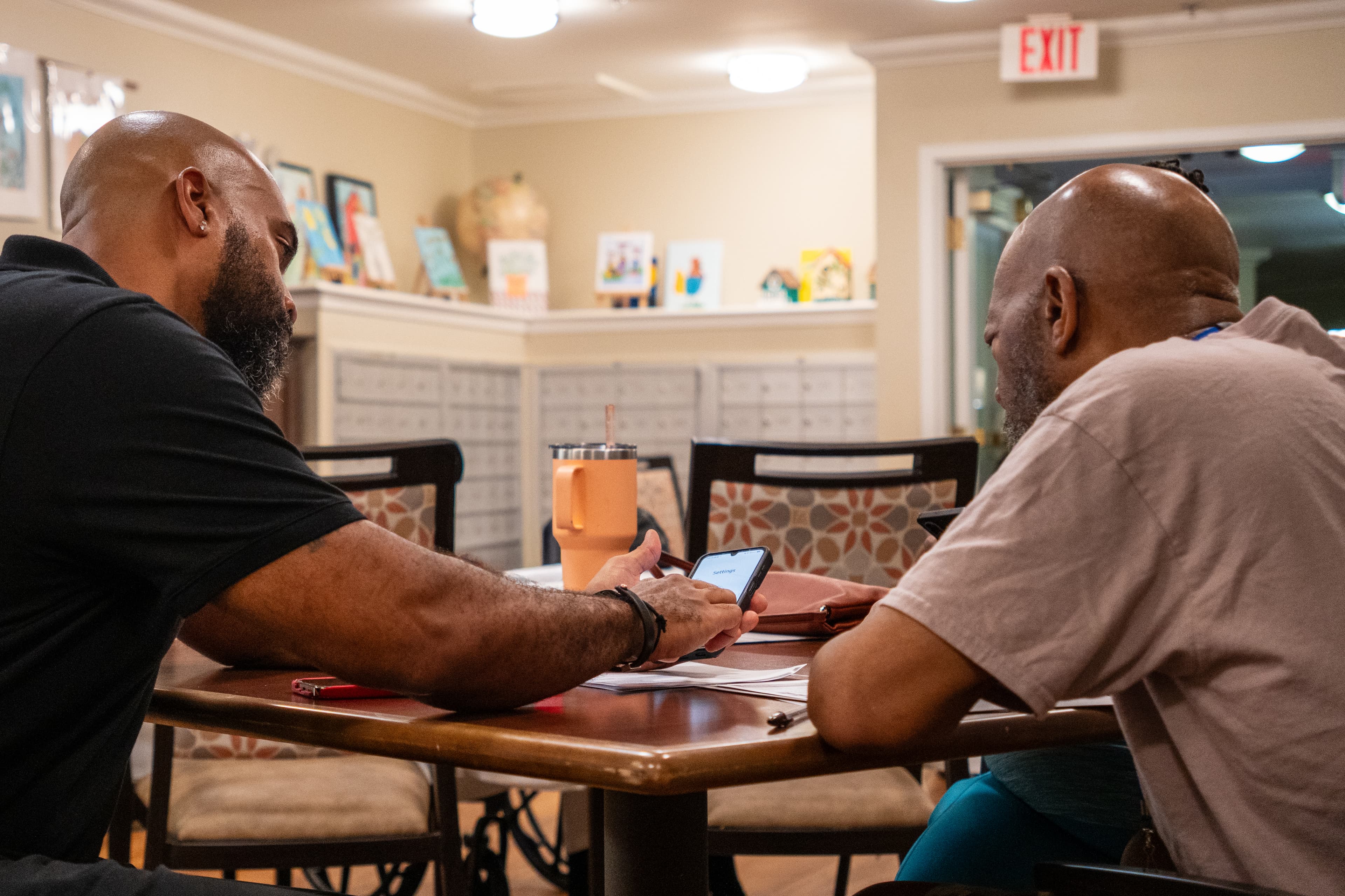 A technology workshop session with senior living community residents